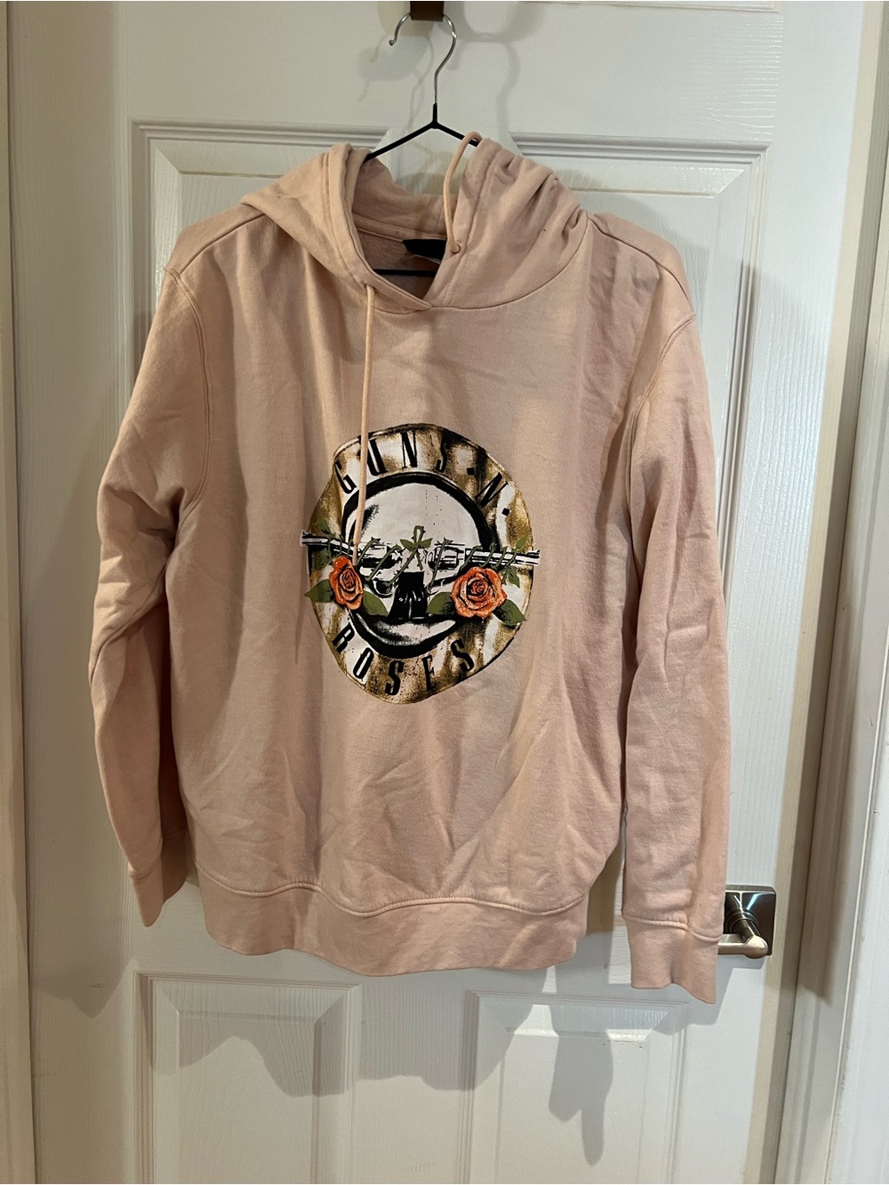 Guns N' Roses Pink Graphic Hoodie - Women's Sweatshirt